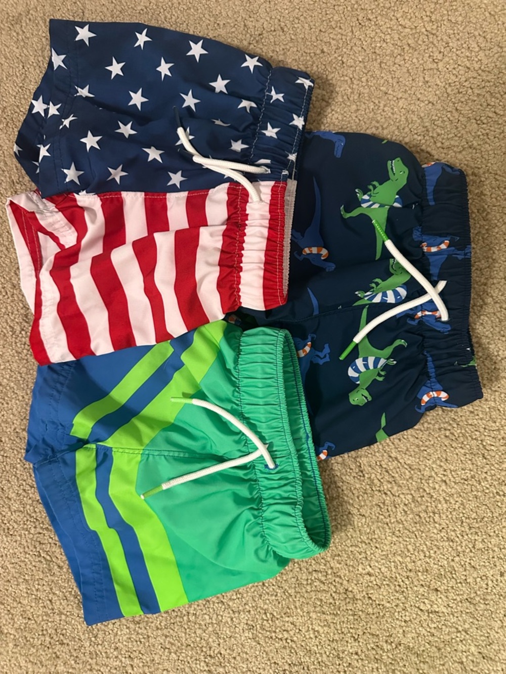 Old Navy Toddler Boys Swim Trunks 12M-18M set of 3